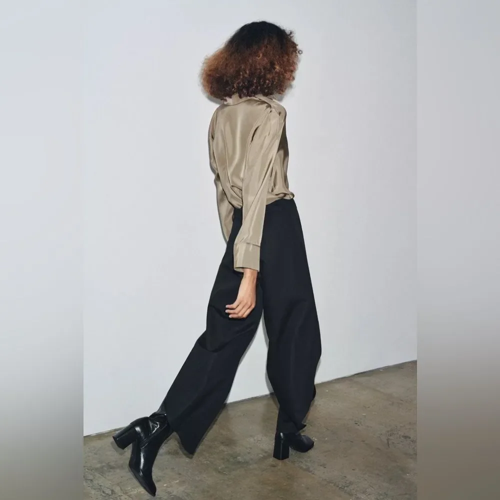 ZARA ZW COLLECTION WIDE-LEG PANTS WITH VENTS